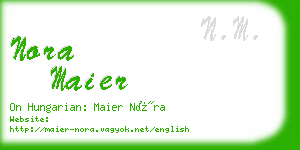 nora maier business card